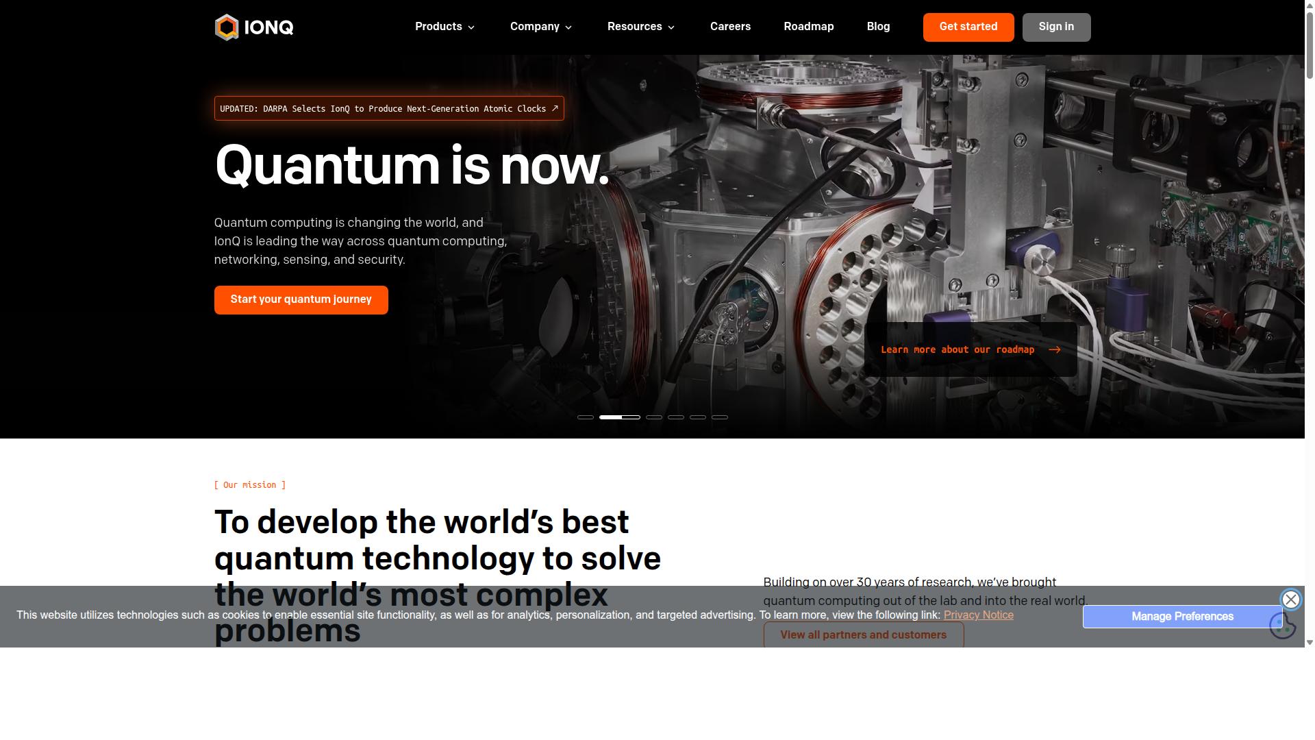 IonQ Inc. (IONQ) website