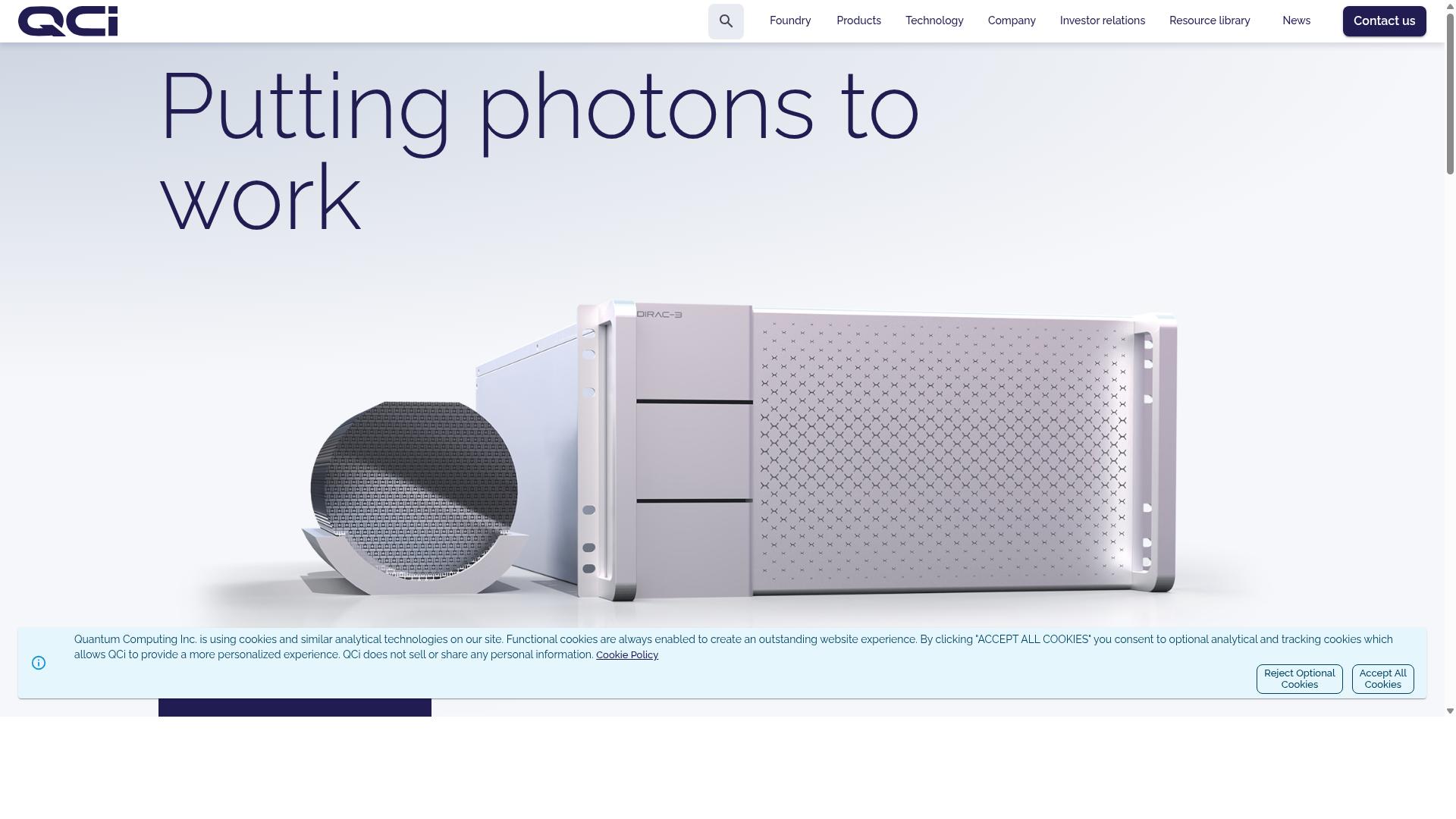 Quantum Computing Inc. (QUBT) website