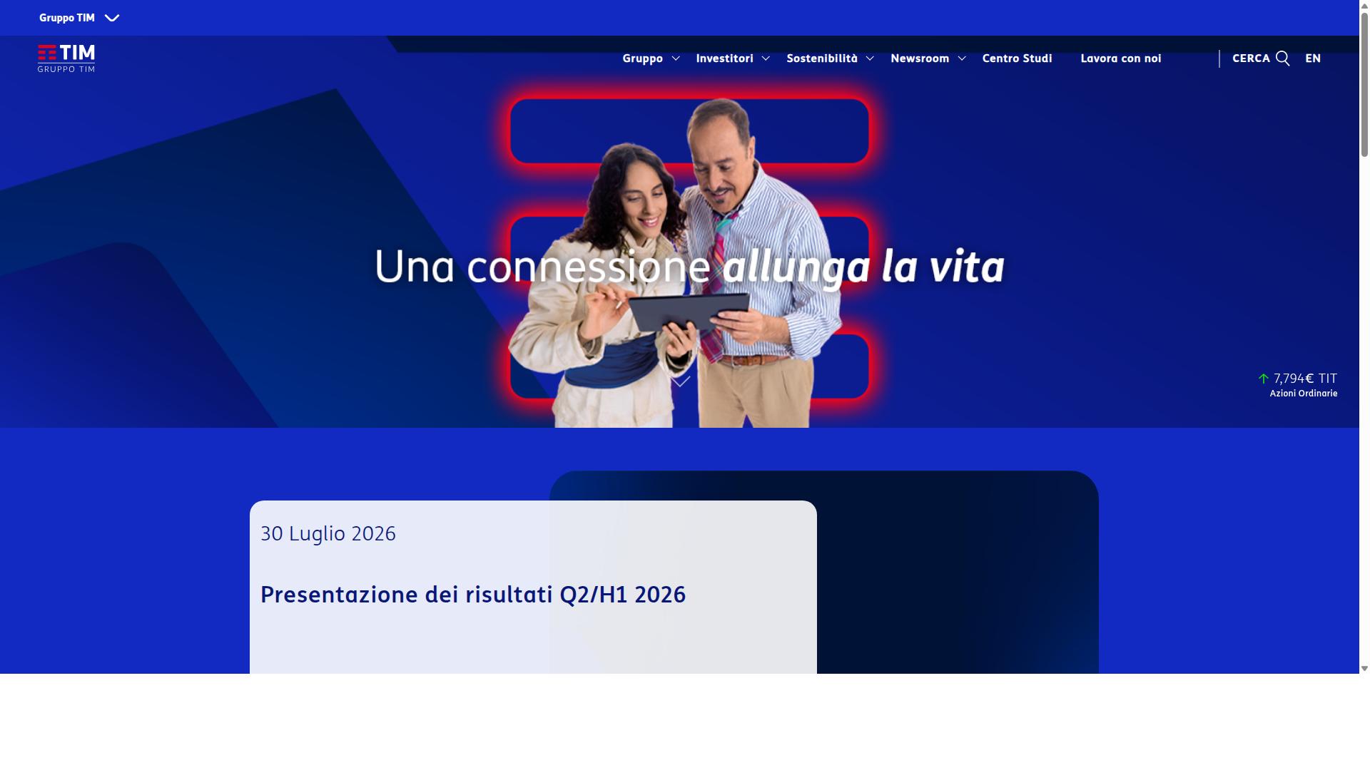 Telecom Italia (TIM) website