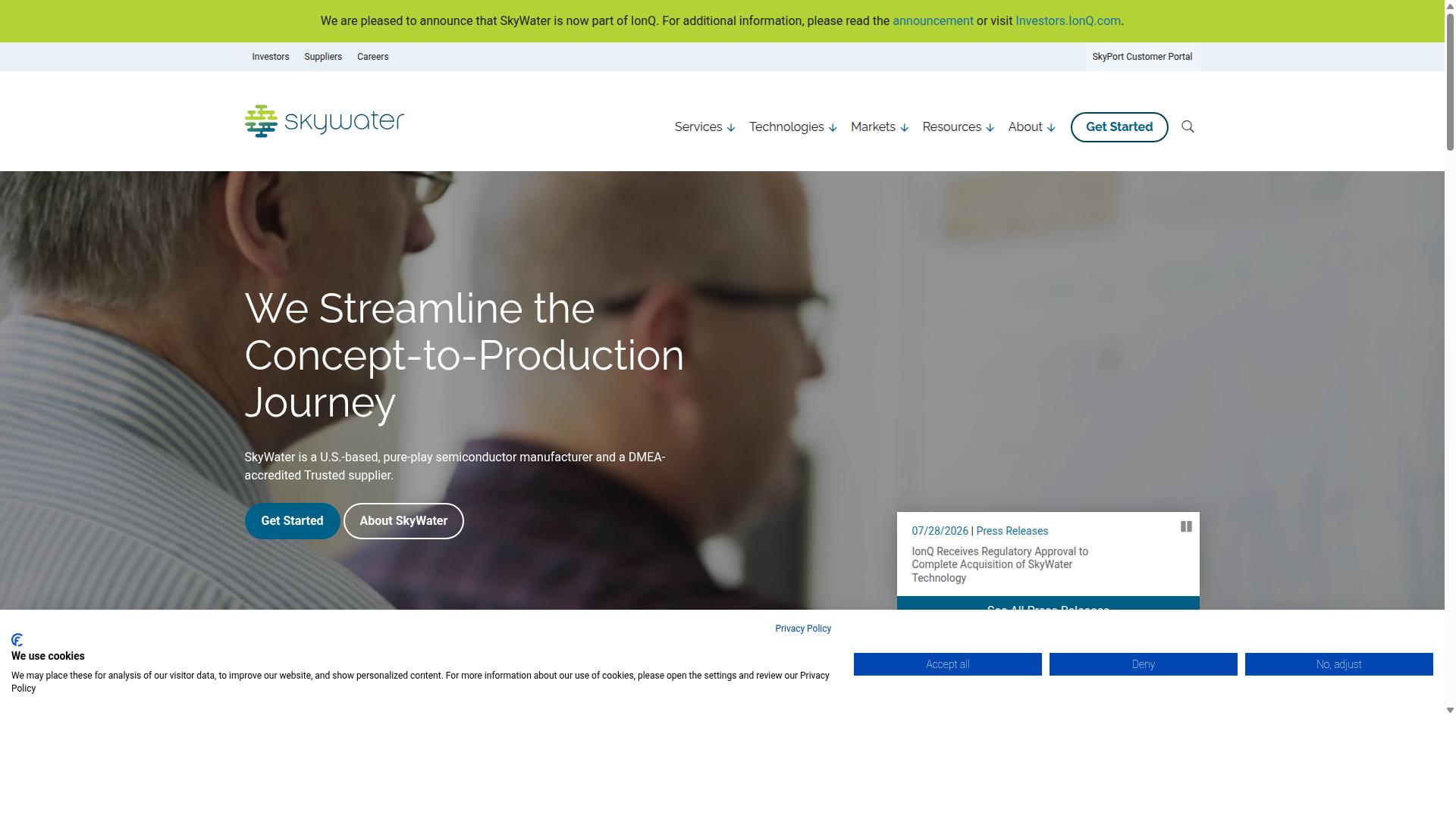 SkyWater Technology website